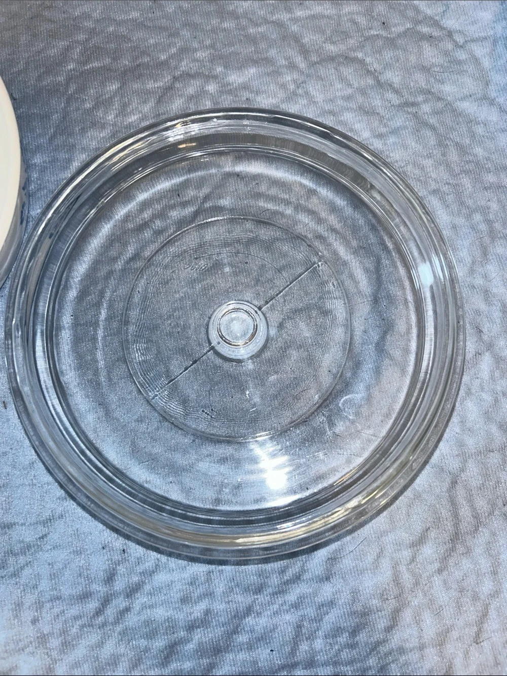 Corning Ware Blue Cornflower With Clear Lid